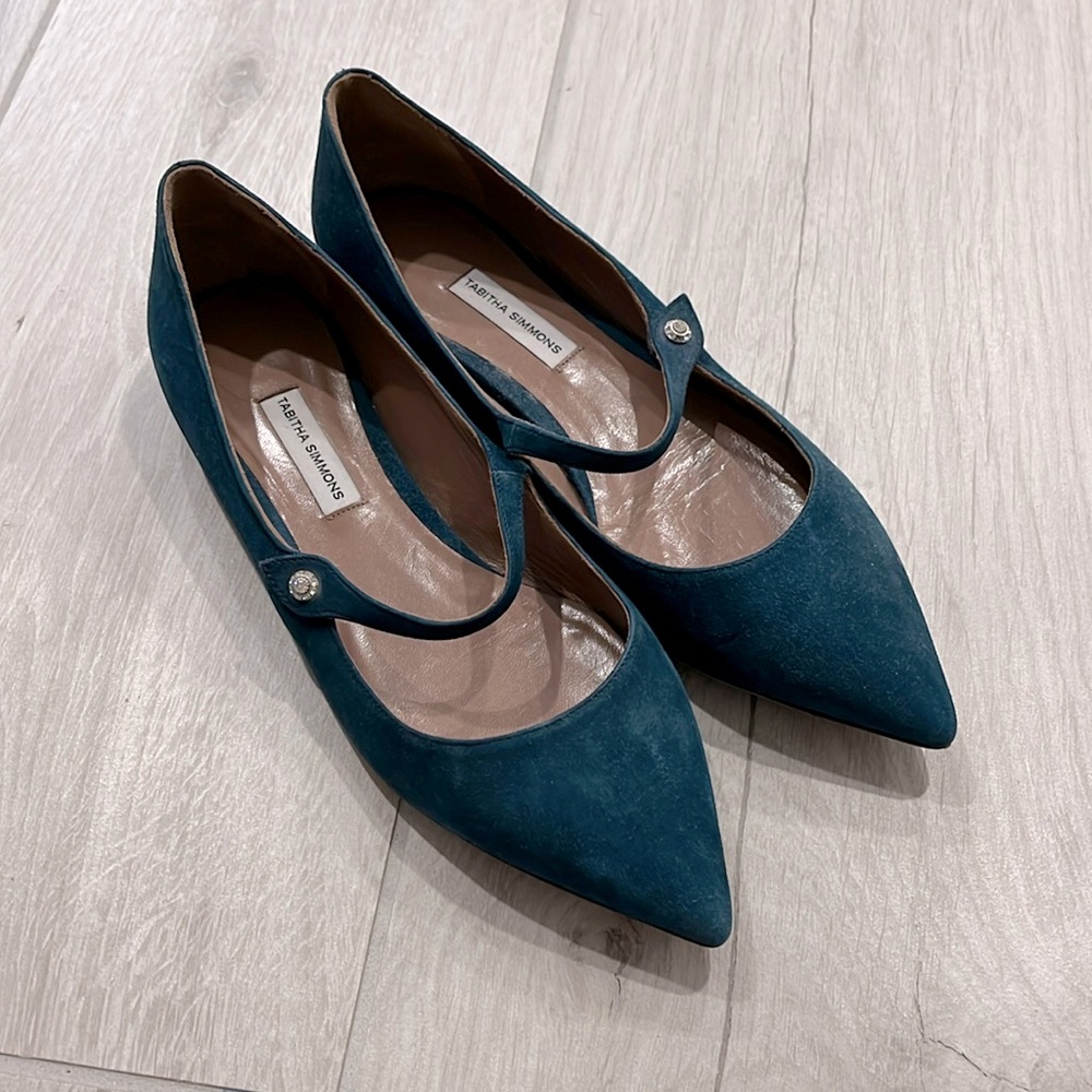 Tabitha Simmons Suede Mary Jane Flats in size 37